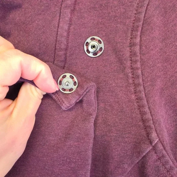 Lululemon Thats A Wrap Jacket Womens 4 Purple Crossover Thumbhole French Terry‎ - Picture 6 of 16